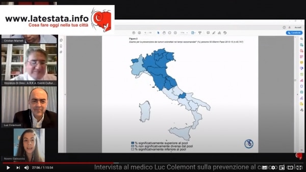 PREVENZIONE CANCRO AL COLON IN DIRETTA FACEBOOK