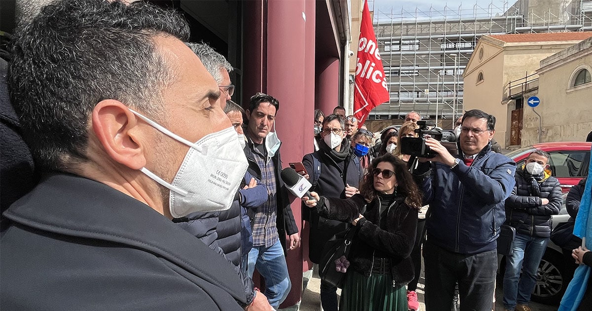  SIT-IN DEI LAVORATORI DI RIZZEDDU E GE.NA. DI SASSARI