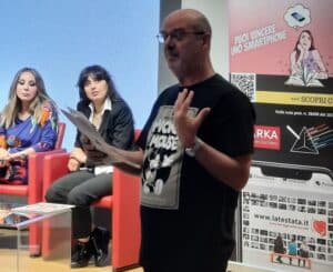 Aldo Orrù durante la lettura