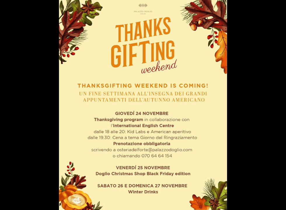 Il “ThanksGifting” weekend