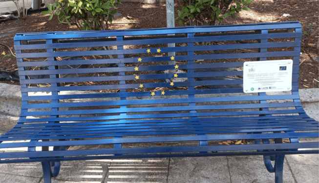 A Cagliari in piazza Costituzione, presto l’inaugurazione della Panchina Blu Europea